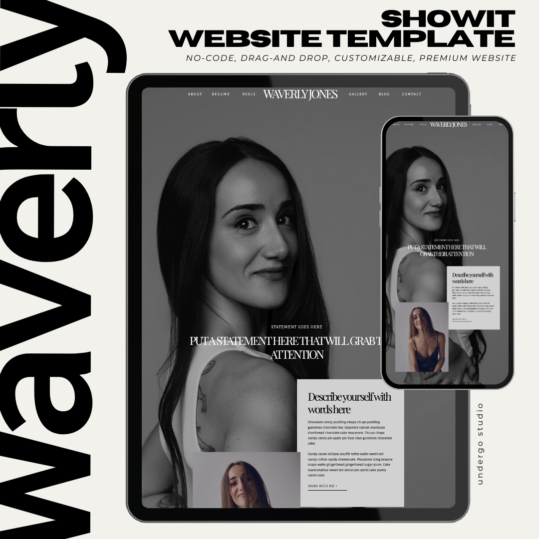 Waverly Actor, Artist, Dancer, Creative Showit Template