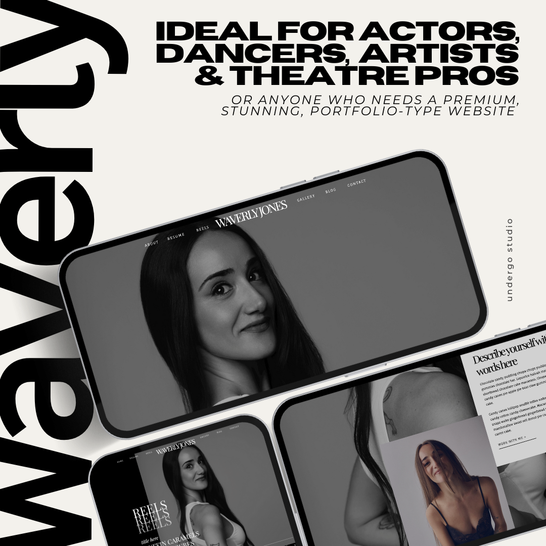 Waverly Actor, Artist, Dancer, Creative Showit Template