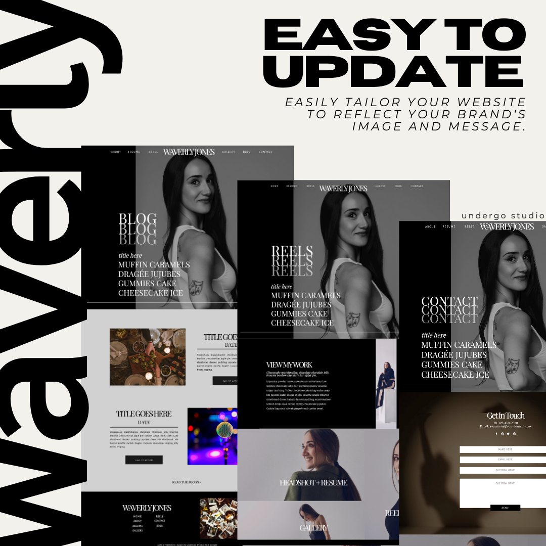 Waverly Actor, Artist, Dancer, Creative Showit Template