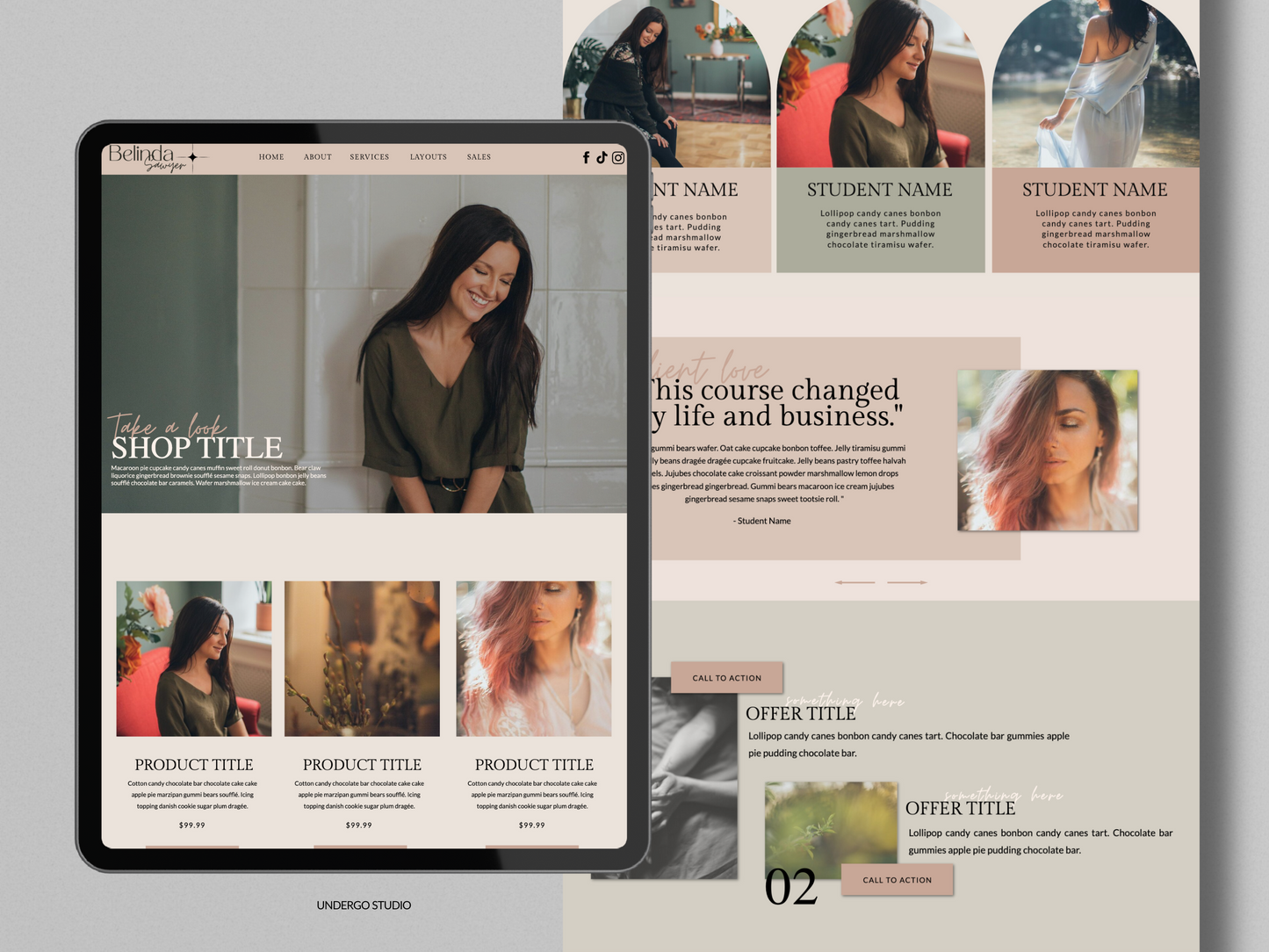 Belinda Coach, Creator Showit Website Template - Done-for-You, Premium, Customizable, Drag and Drop Website Template, No Coding Required!