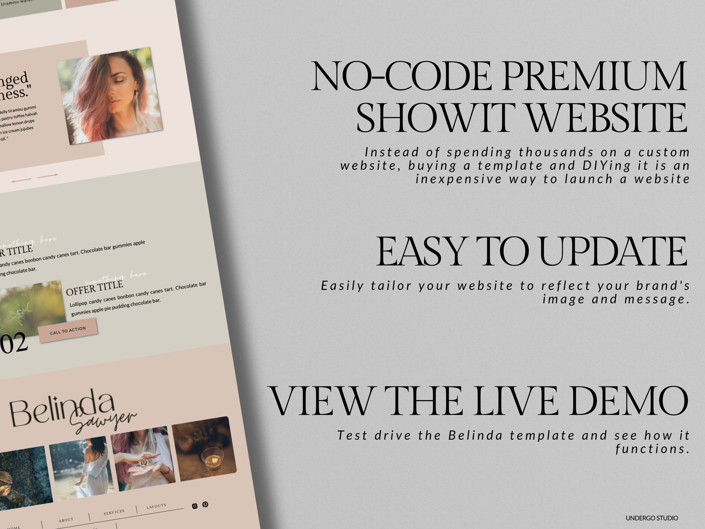 Belinda Coach, Creator Showit Website Template - Done-for-You, Premium, Customizable, Drag and Drop Website Template, No Coding Required!