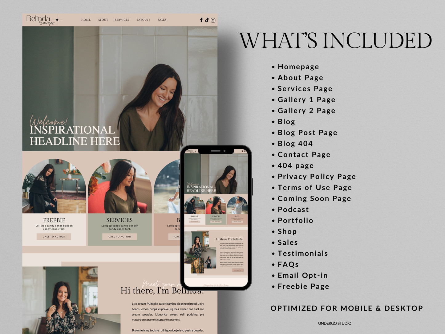 Belinda Coach, Creator Showit Website Template - Done-for-You, Premium, Customizable, Drag and Drop Website Template, No Coding Required!