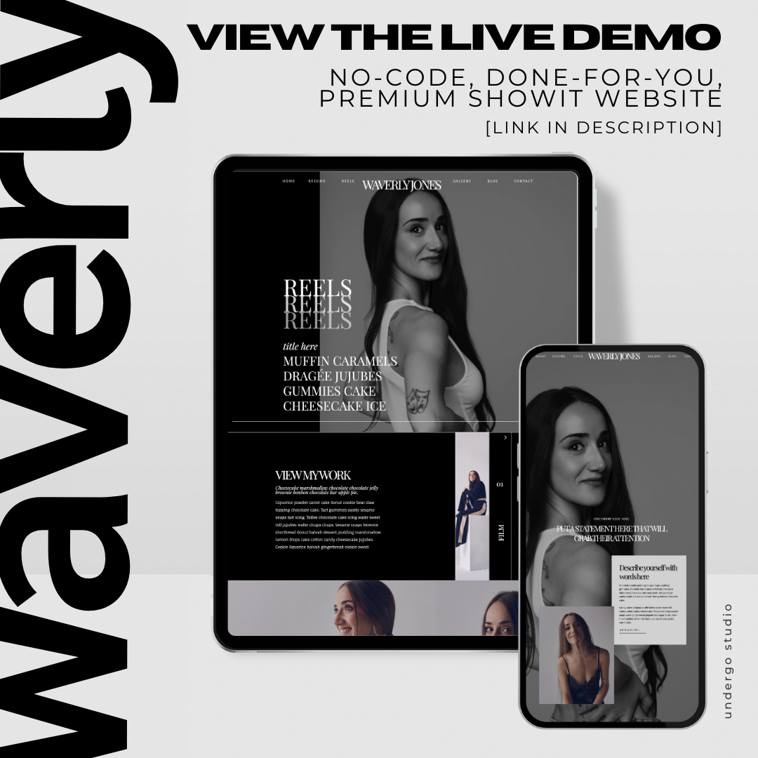 Waverly Actor, Artist, Dancer, Creative Showit Template